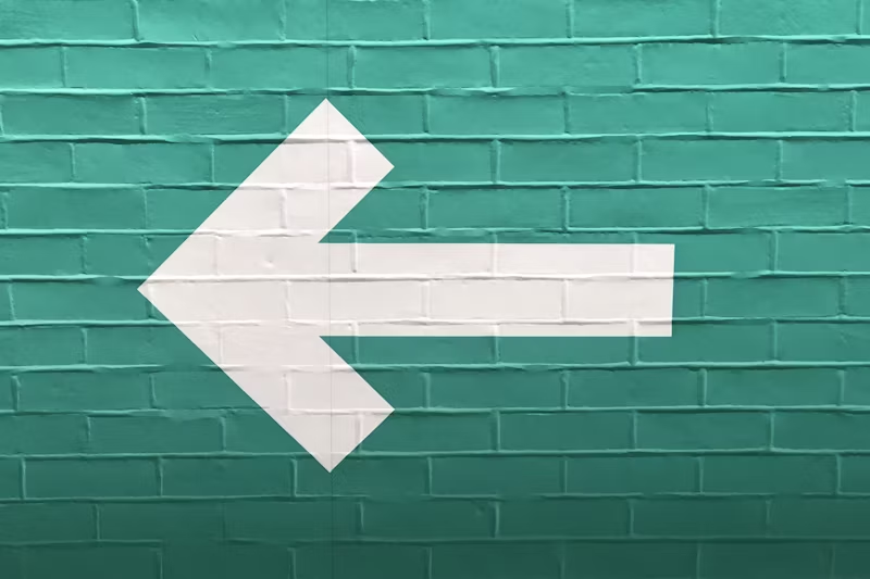 arrow pointing left