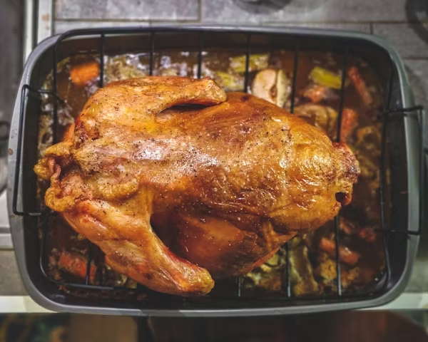 a rotisserie chicken