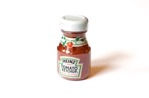 tiny ketchup bottle