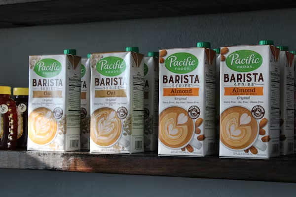 oat and almond milks