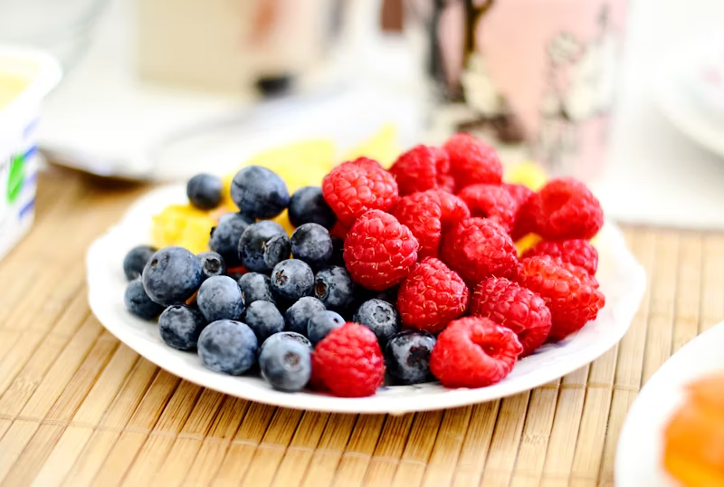 berries on a plate