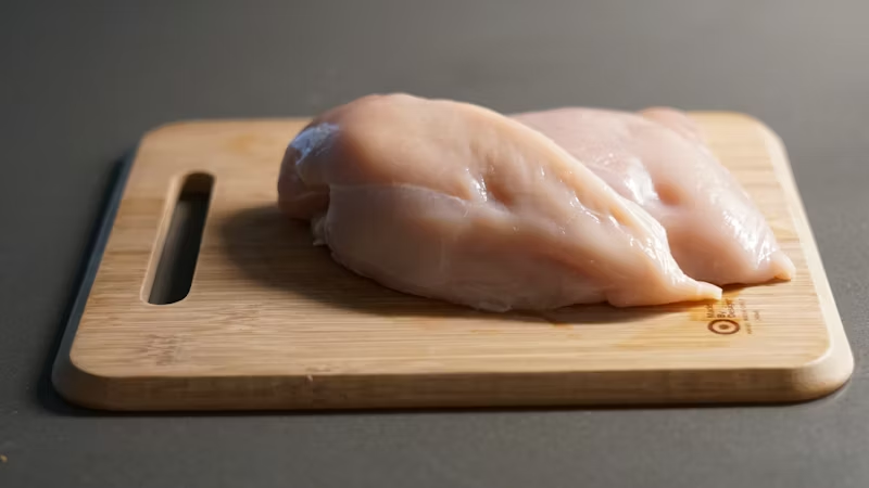 raw chicken on a cutting board
