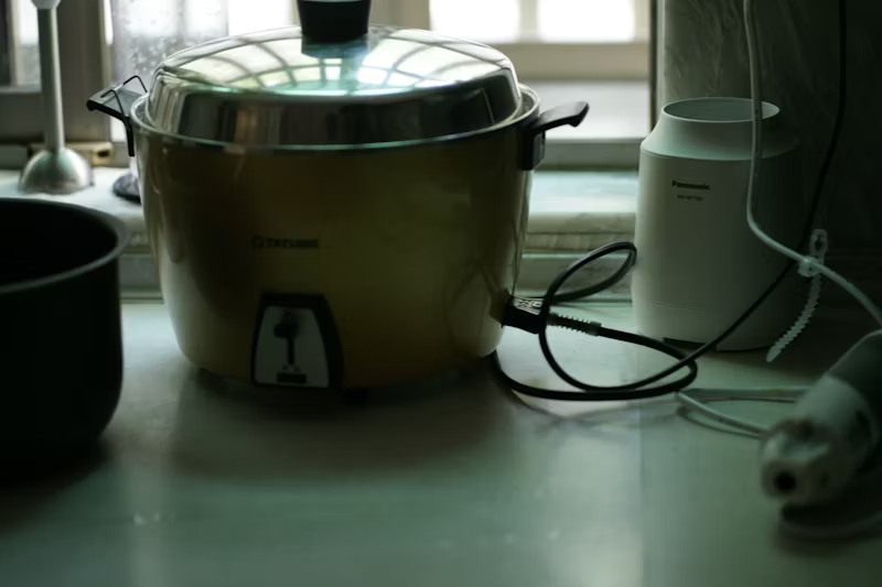 slow cooker on a countertop