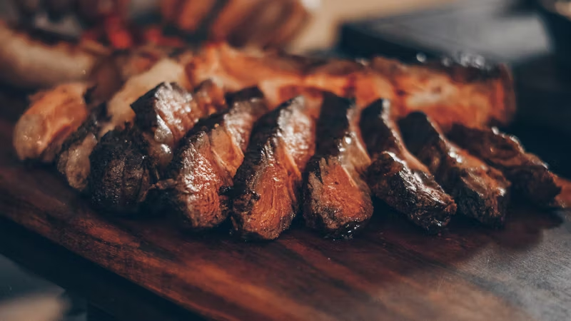 cooked steak