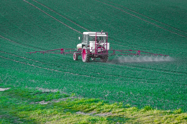 spraying pesticide