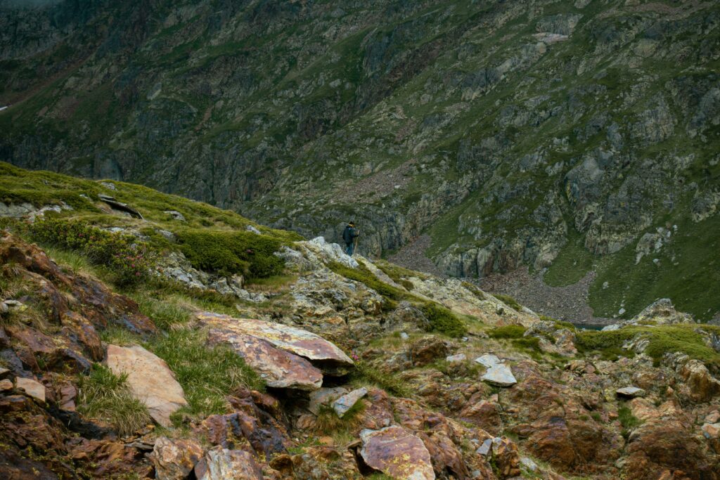 Image from Google Earth of a mountain 