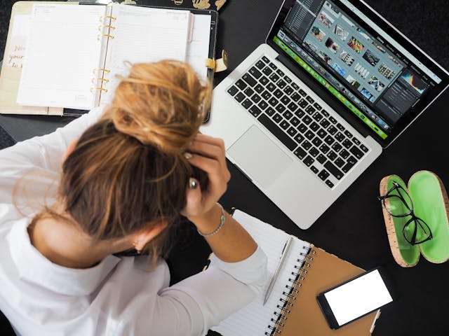 tired at desk
