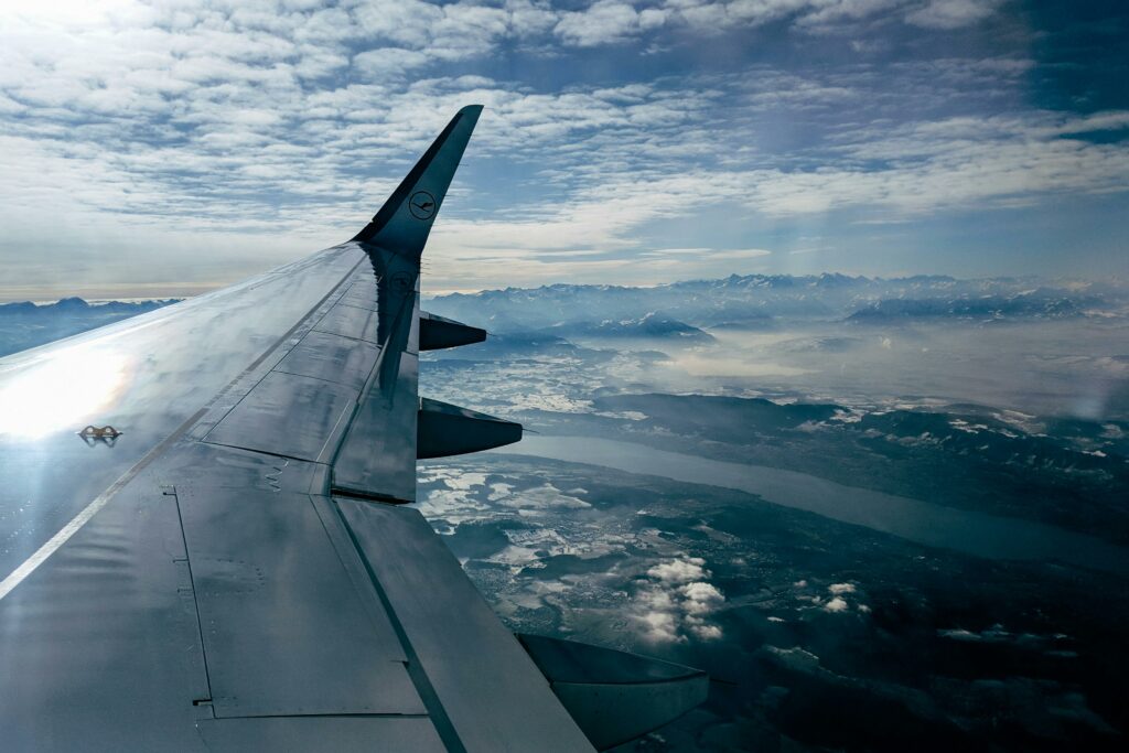 beautiful view from an airline