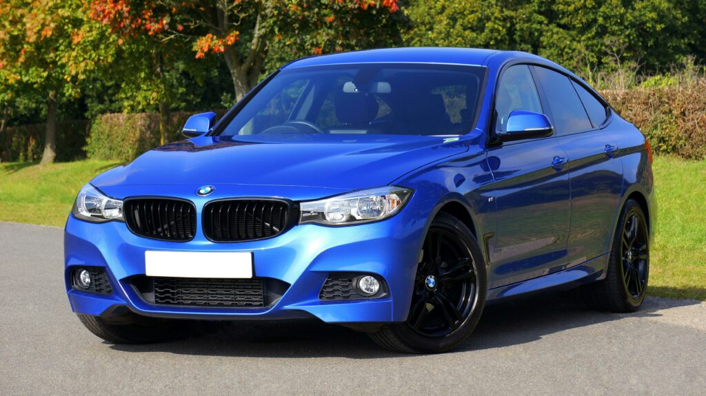 blue car that needs antifreeze