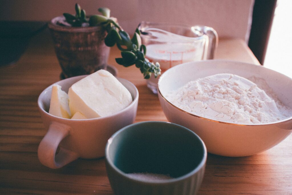 ingredients for a cake 