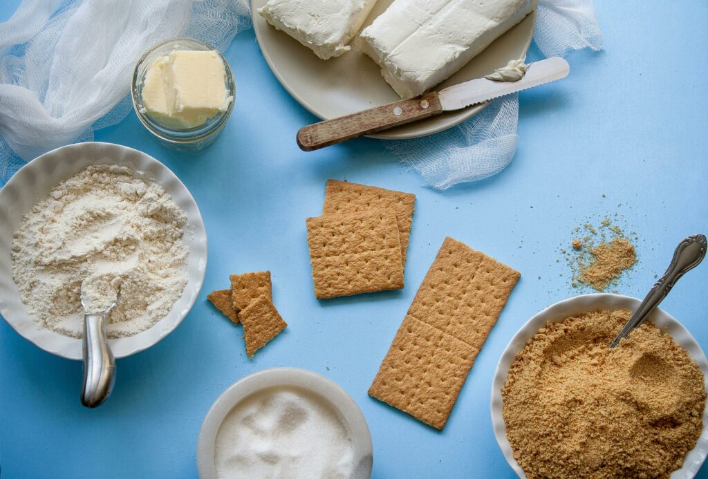 ingredients for a cheesecake 