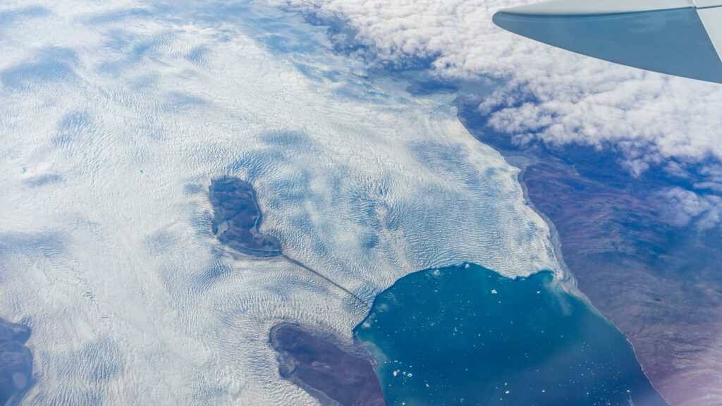 blue view from an airline