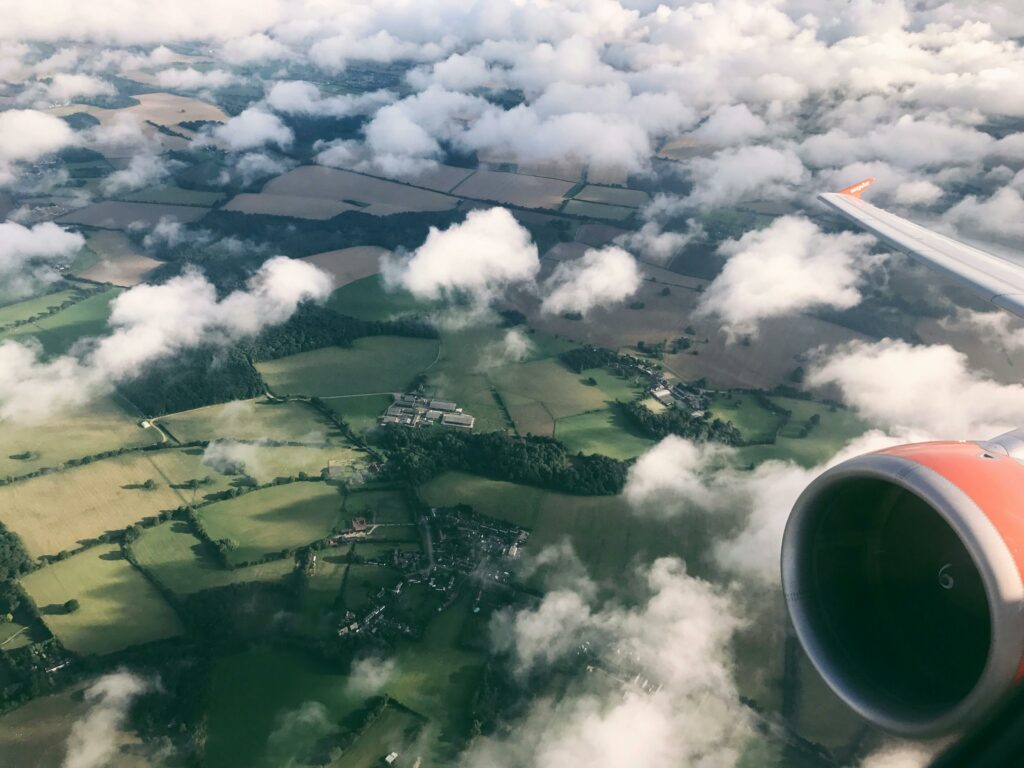 clear view from an airline