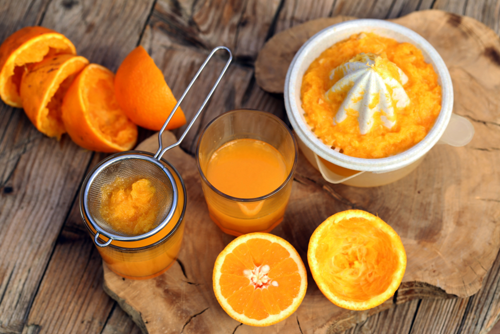 Freshly squeezed orange juice.