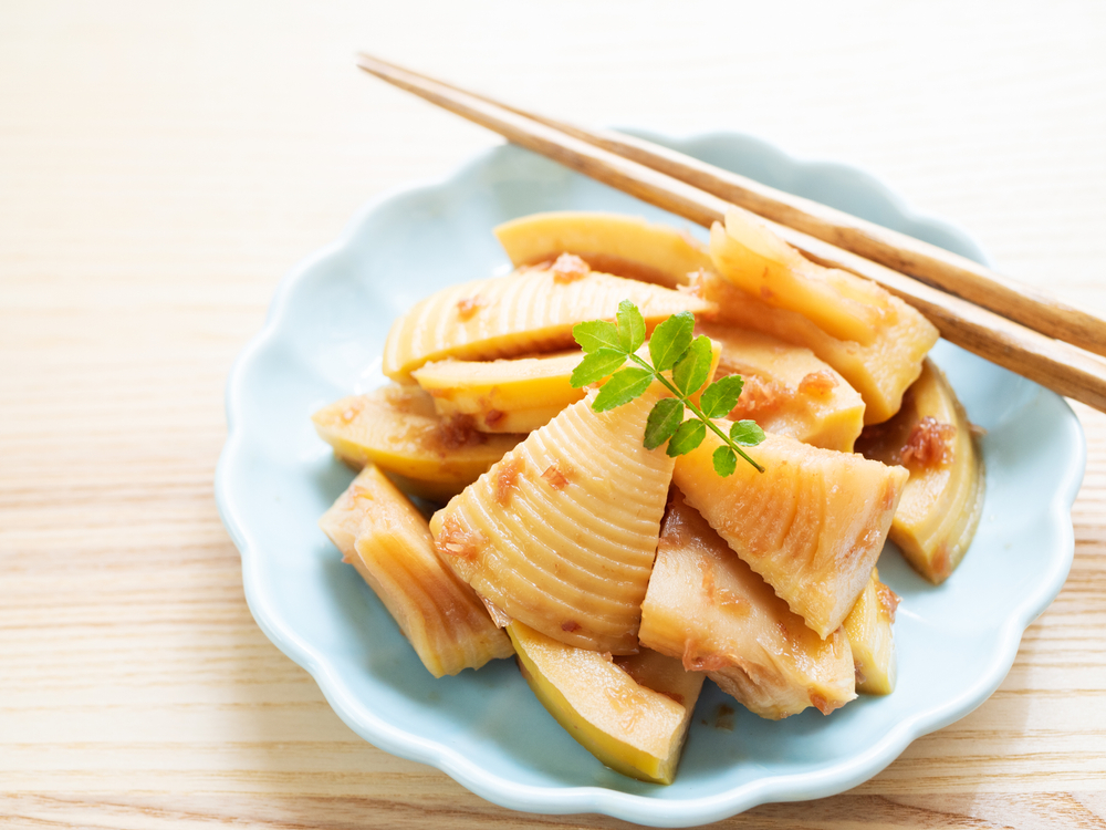 Simmered Bamboo Shoots with Dried Bonito