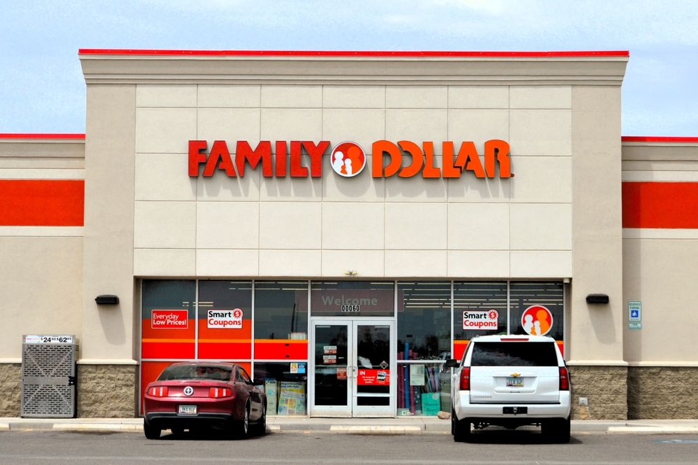 Stanfield, AZ - Aug 02 2024: Family Dollar Stores, Inc. is an American variety store chain. It was the second largest retailer of its type in the United States until it was acquired by Dollar Tree.
