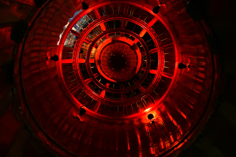 jet nozzle of modern military aircraft