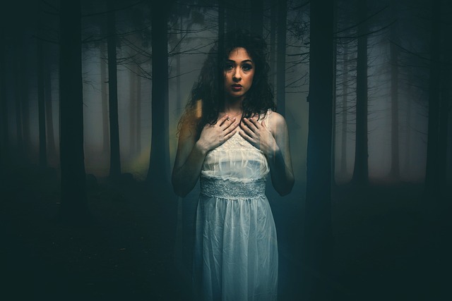 bad dream woman in forest