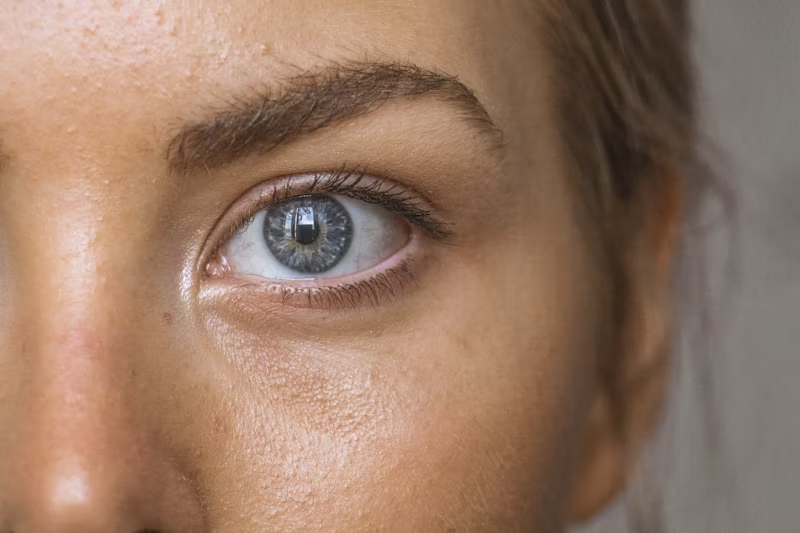 a woman with healthy skin
