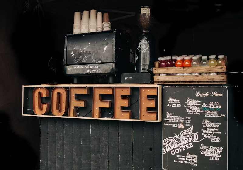 A coffee stand