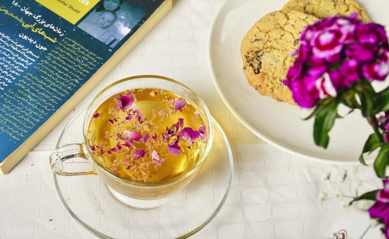 herbal tea with flowers in it