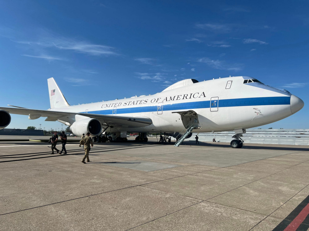The E-4B "Nightwatch" is also known as the "doomsday plane." 