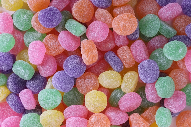 a pile of gummies