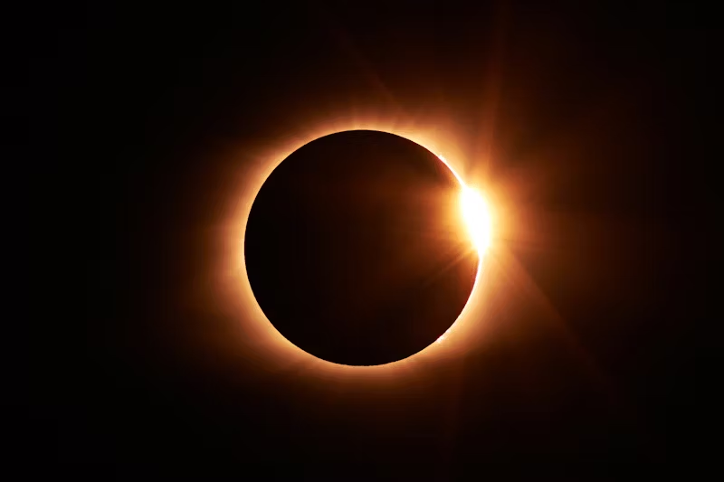 the sun being blacked out by an eclipse