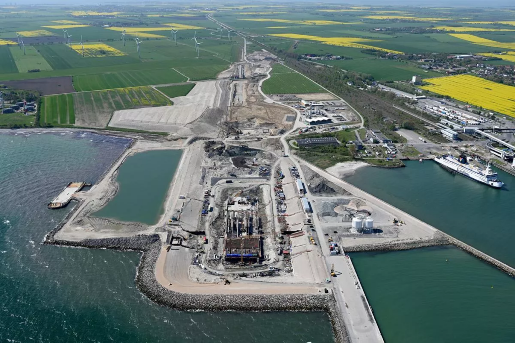 Puttgarden, May 2024, where the Fehmarnbelt tunnel will connect to Germany.
