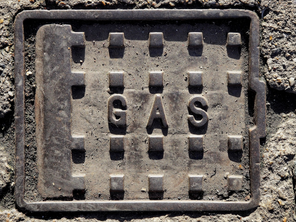 an underground gas line