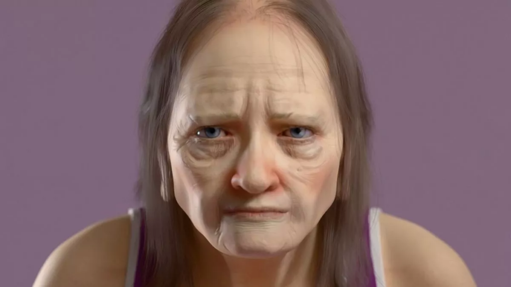 "Hannah" is a 3D render showing the profound physical effects that poor sleep can have on our bodies 