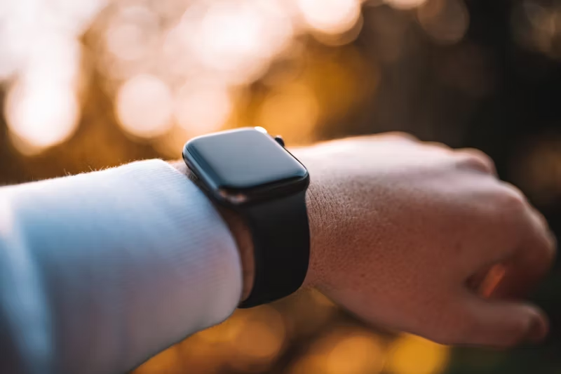 Apple watch on someone's wrist