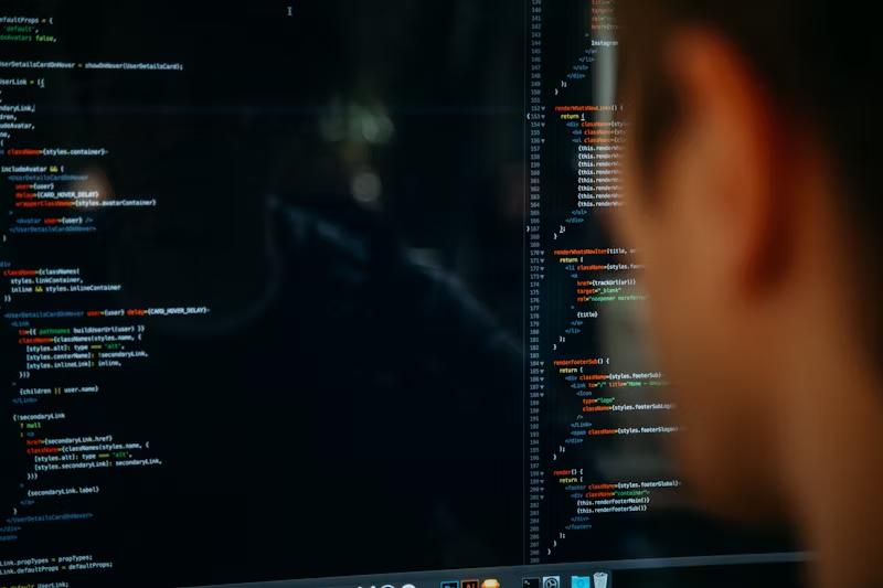 a tech wizard hacking in with code