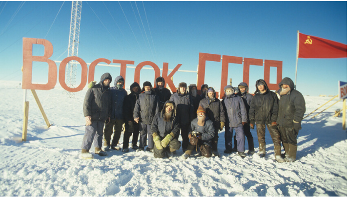 Russian researchers at ancient lake