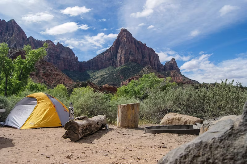 an empty campsite
