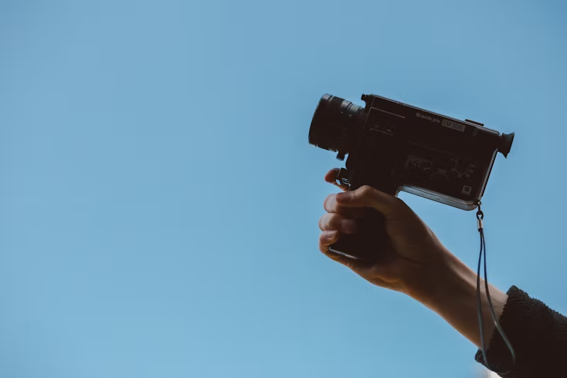 a handheld video camera