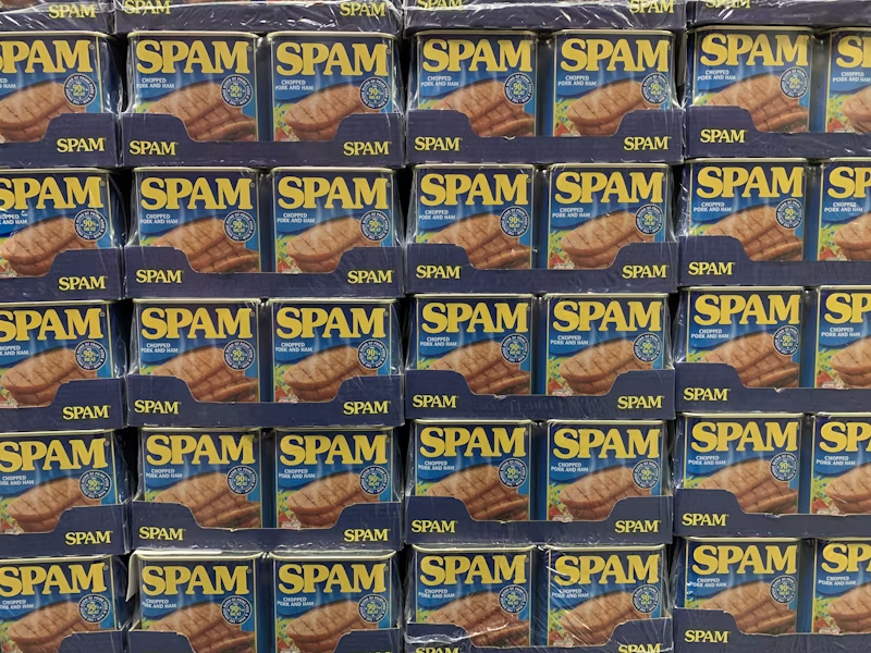 a wall of spam