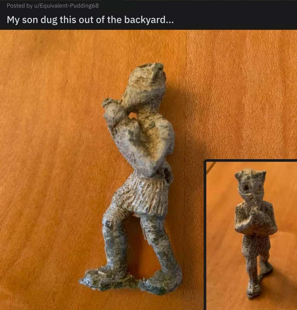 Figure found in backyard