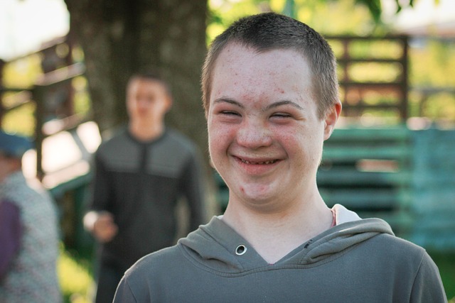 boy with Down syndrome