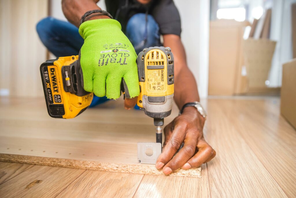 Person Using Drill DIY