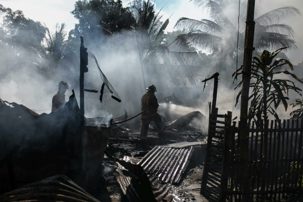 remains of a house fire 