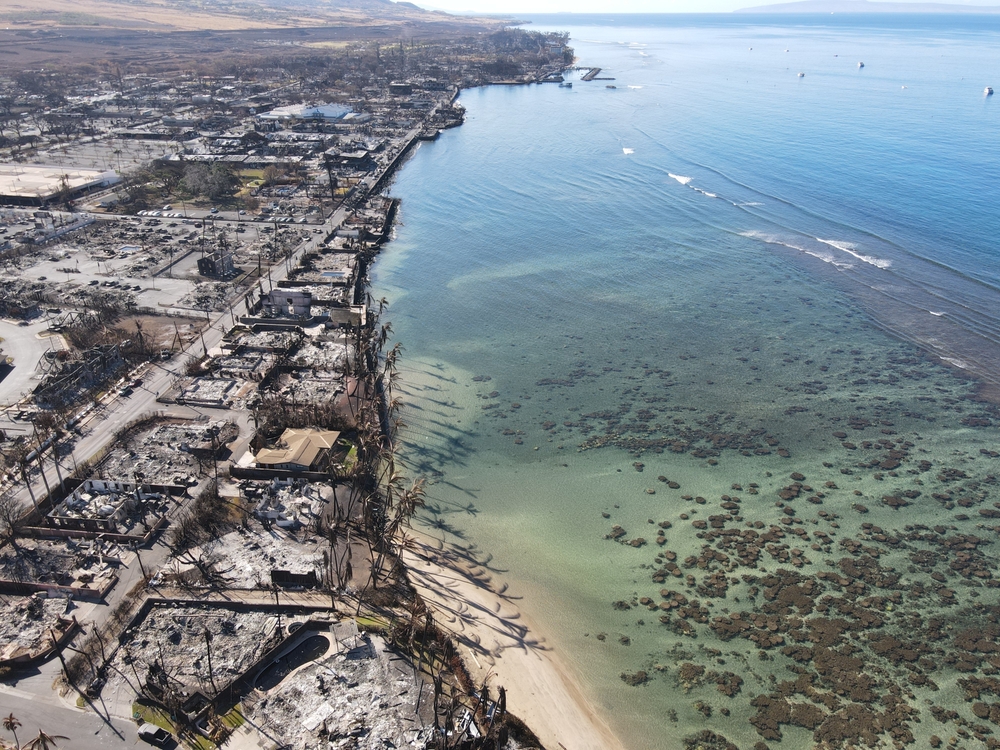 Views of Lahaina after the wildfires in Maui

