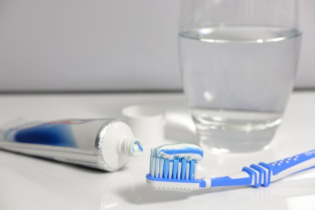 toothpaste and tooth brush
