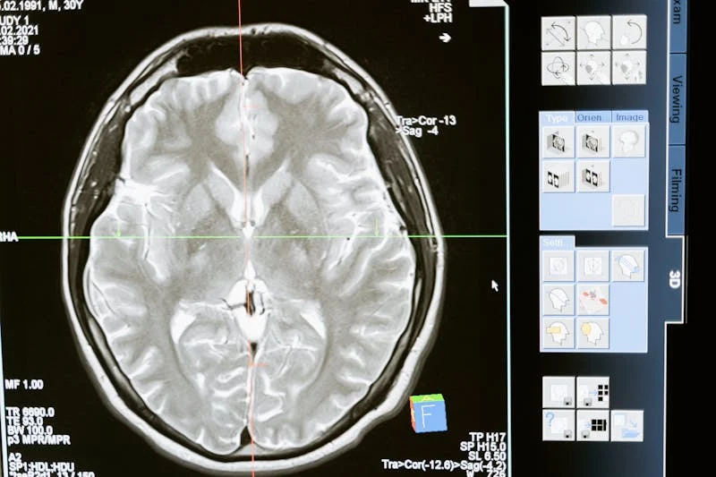 MRI of a large brain in a skull