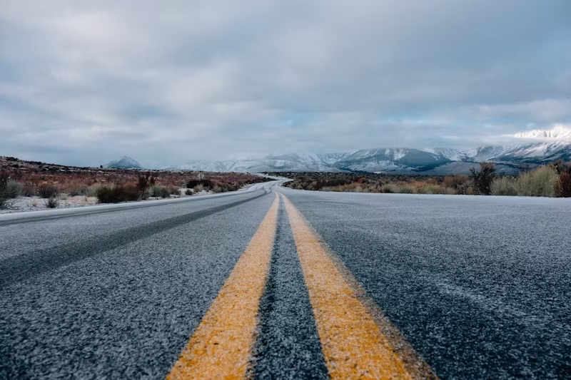 a long road stretching forward