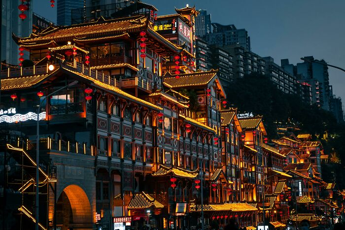 a beautiful city landscape in front of a more residential area