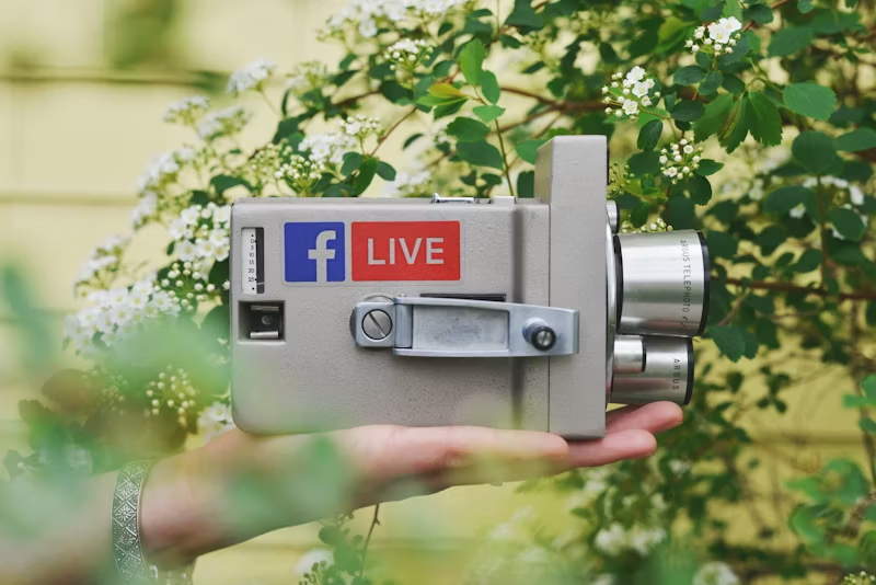 a person holding a camera for social media purposes