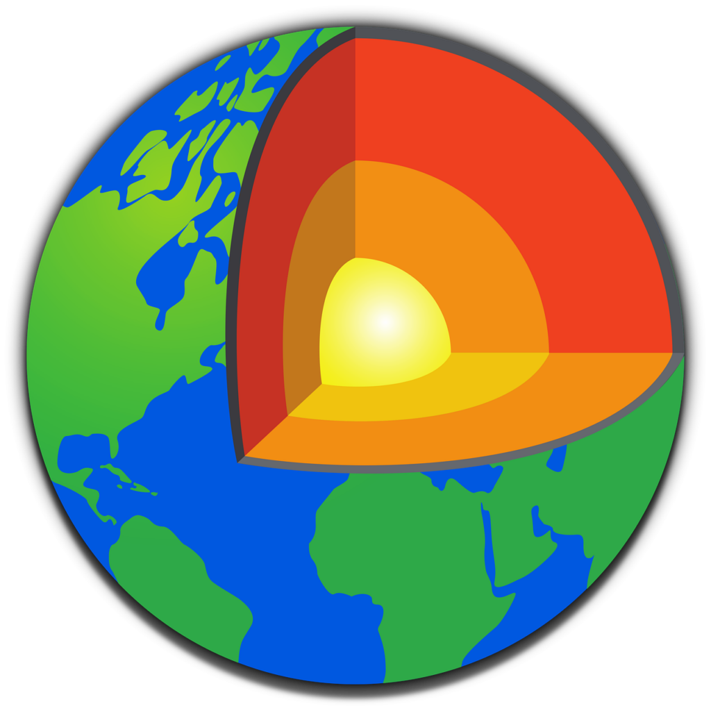 cutaway of the inside of Earth