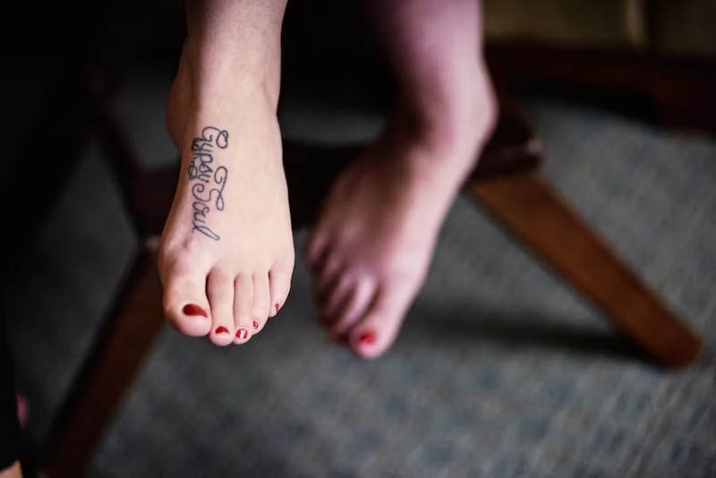 bare feet indoors