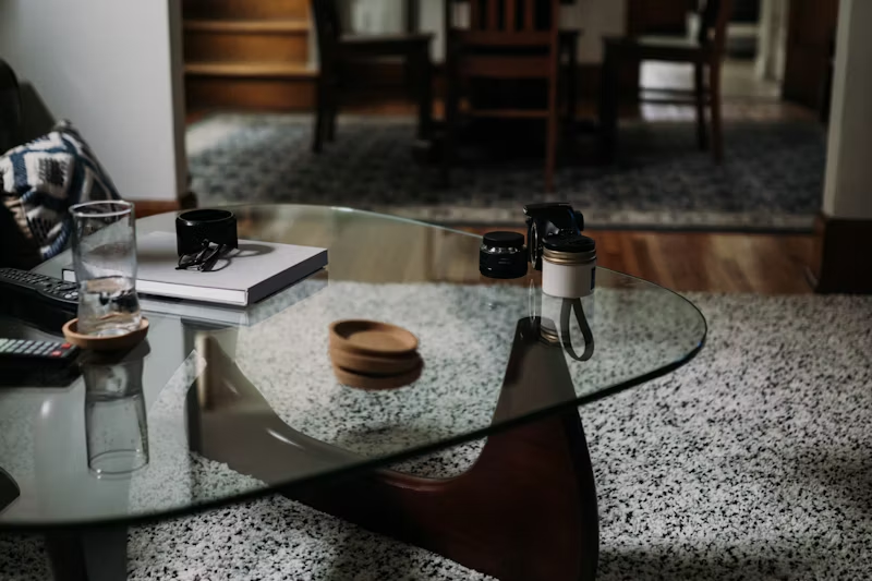 rugs on a hardwood floor